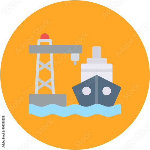 Port icon vector image. Can be used for Supply Chain.