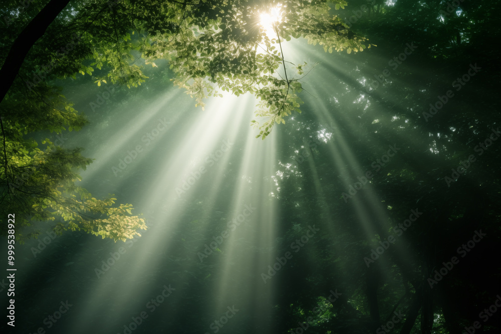 sun rays in the forest sun rays in the forest