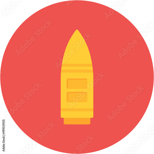 Bullet icon vector image. Can be used for Shooting.