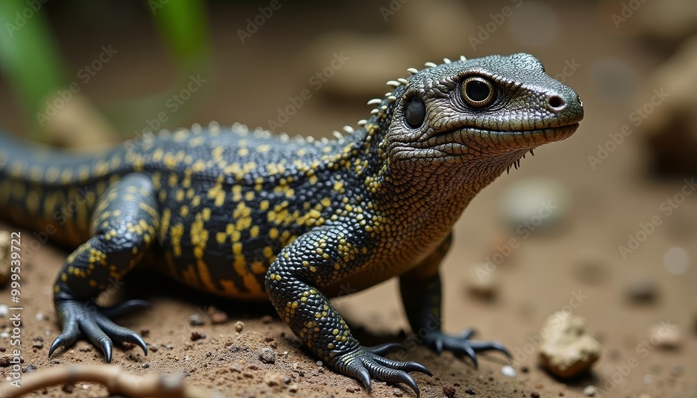 Wild beauty A closeup of a striking lizard Wild beauty A closeup of a striking lizard
