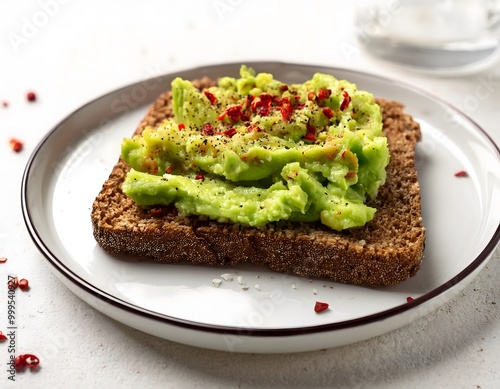 Smashed Avocado on Rye Bread