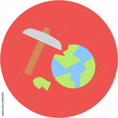 Mining icon vector image. Can be used for Global Warming.