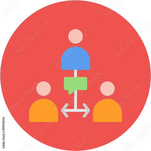 Delegating Task icon vector image. Can be used for Crisis Mangement.
