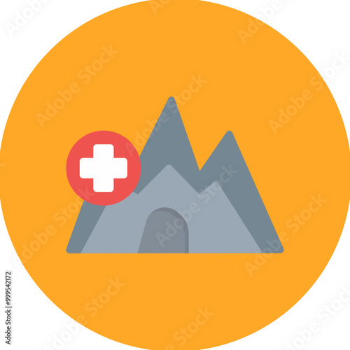 Cave Rescue icon vector image. Can be used for Public Services.