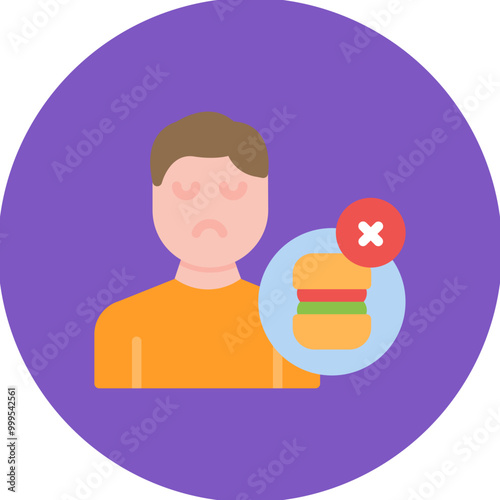 Anorexia icon vector image. Can be used for Addiction.