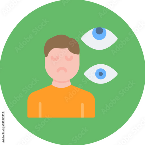 Paranoia icon vector image. Can be used for Addiction.