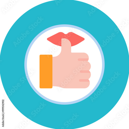 Thumb Sucking icon vector image. Can be used for Addiction.