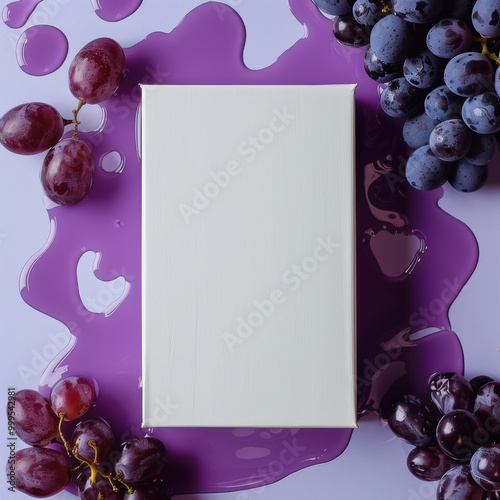 frame for text with grapes photo