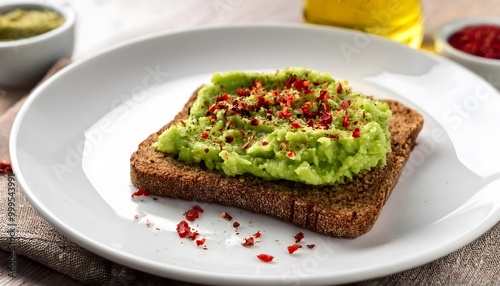 Smashed Avocado on Rye Bread