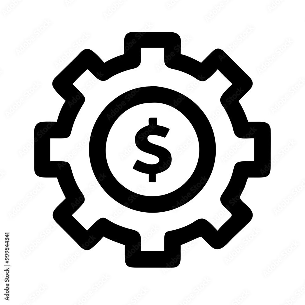 Cog with dollar icon, solid design, finance symbol, business style, copy space
Cog with dollar icon, solid design, finance symbol, business style, copy space