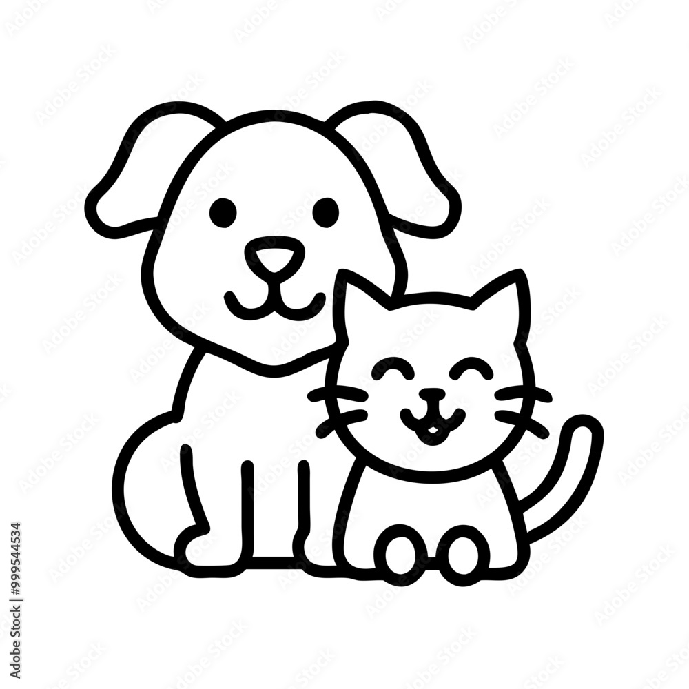 Cute dog and cat together with happy expressions on white background for pet and companionship concepts
Cute dog and cat together with happy expressions on white background for pet and companionship concepts