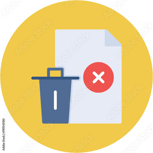 File Delete icon vector image. Can be used for Documents And Files.