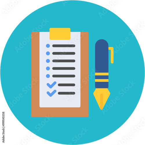 Summary List icon vector image. Can be used for Documents And Files.