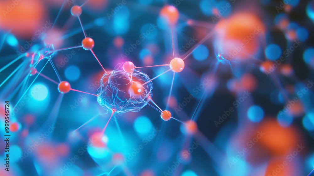 A visual representation of machine learning algorithms, with a network of interconnected nodes and pathways. Each node processes data as it moves through the system, with vibrant c A visual representation of machine learning algorithms, with a network of interconnected nodes and pathways. Each node processes data as it moves through the system, with vibrant c