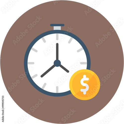 Long Term Debt icon vector image. Can be used for Credit And Loan.