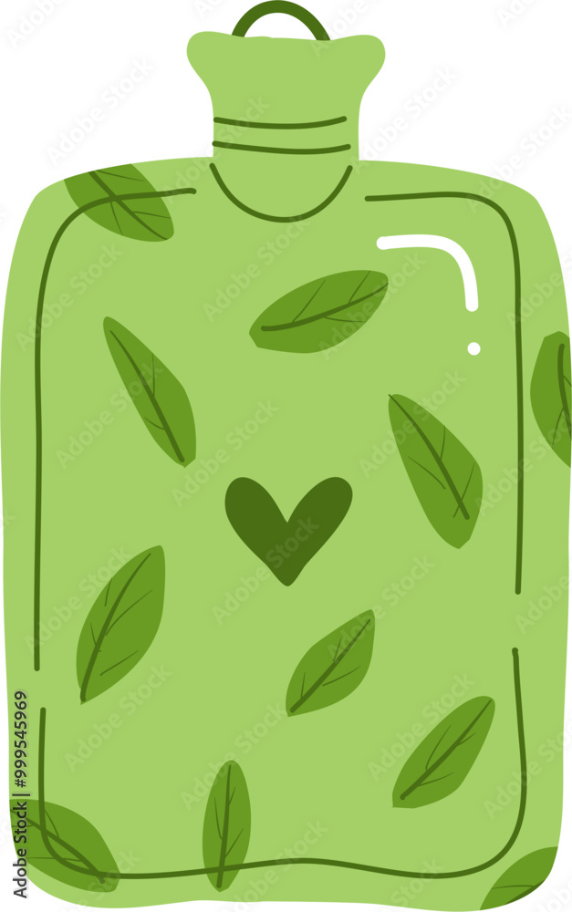 Menstrual illustration. Cloth menstrual pad. Menstrual cup. Menstrual cycle. 