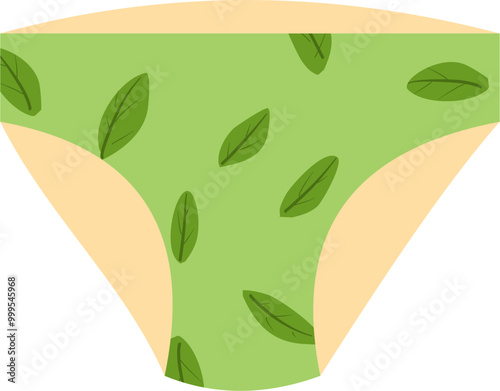 Menstrual illustration. Cloth menstrual pad. Menstrual cup. Menstrual cycle. 