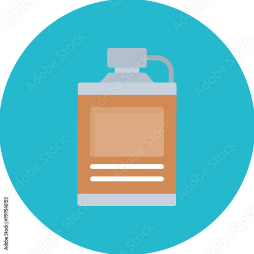 Hip Flask icon vector image. Can be used for Bar.