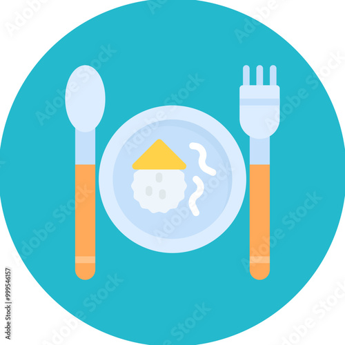 Lunch icon vector image. Can be used for Bar.