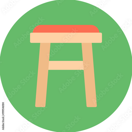 Stool icon vector image. Can be used for Bar.