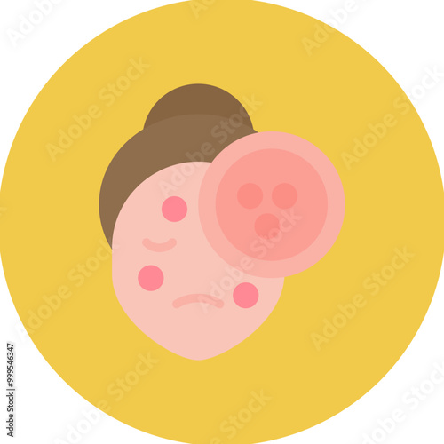 Acne icon vector image. Can be used for Cosmetology.