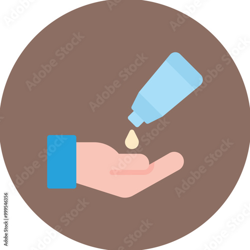 Applying Creme icon vector image. Can be used for Cosmetology.