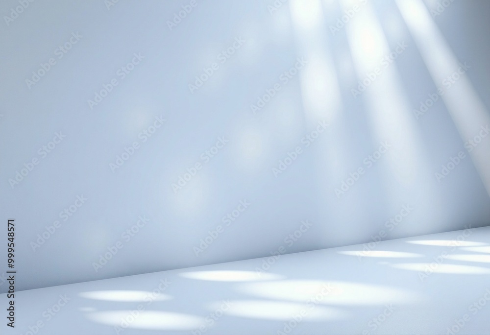Light beams falling on a white floor with a white wall behind. Light beams falling on a white floor with a white wall behind.