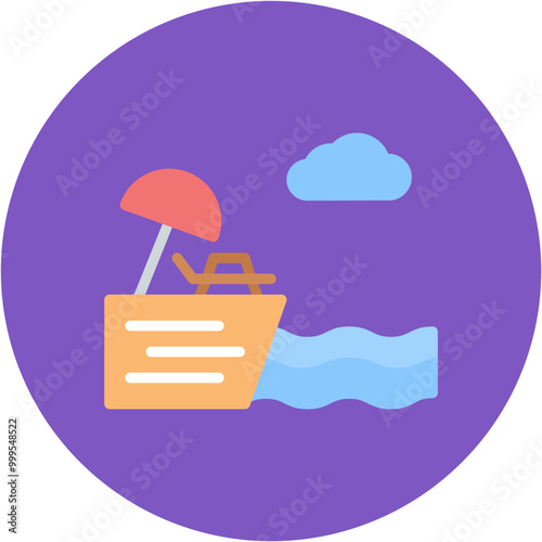 Coast icon vector image. Can be used for Geography.