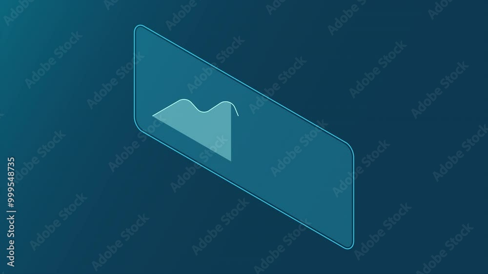 Digital chart with growing business concept. Animation futuristic graph