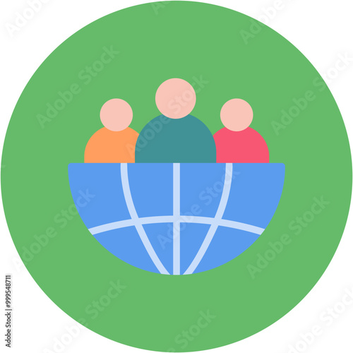 Human Geography icon vector image. Can be used for Geography.
