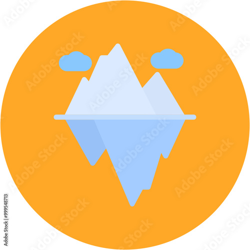 Iceberg icon vector image. Can be used for Geography.