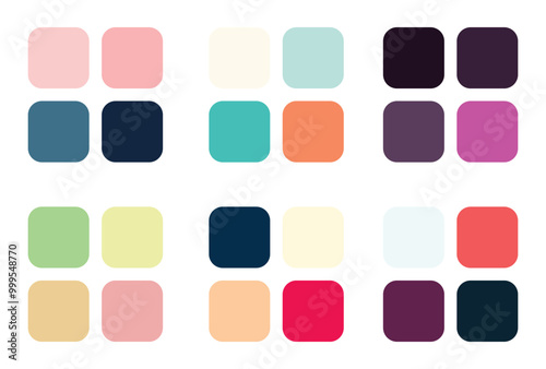 Abstract color palette Color swatches