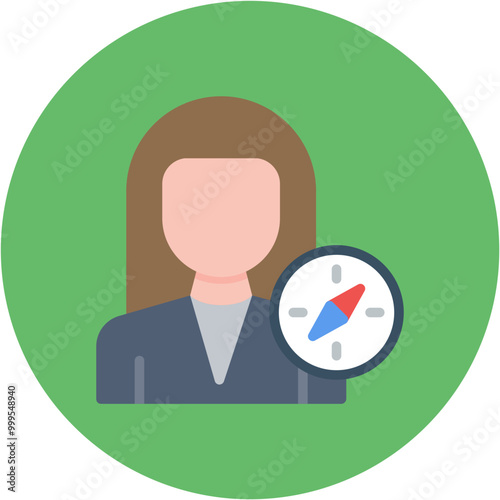 Antiquarian Woman icon vector image. Can be used for Archeology.