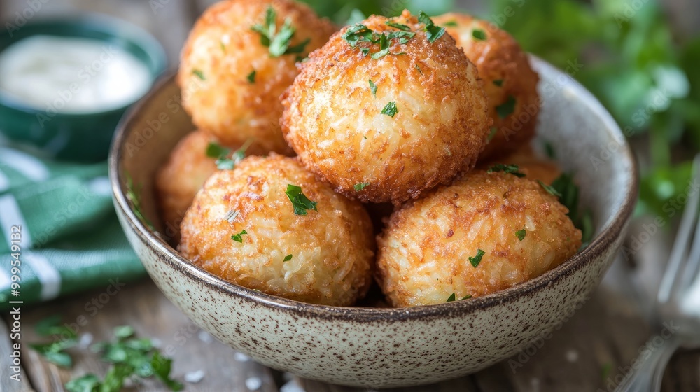 Crispy rice fritters called fritelle di Riso have a deliciously crunchy outside and a soft, savory inside made of rice. These sweets are frequently seasoned with spices or herbs Crispy rice fritters called fritelle di Riso have a deliciously crunchy outside and a soft, savory inside made of rice. These sweets are frequently seasoned with spices or herbs