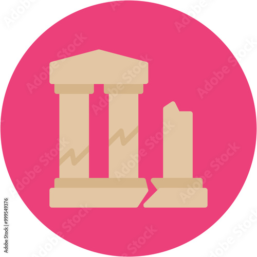 Ruins icon vector image. Can be used for Archeology.
