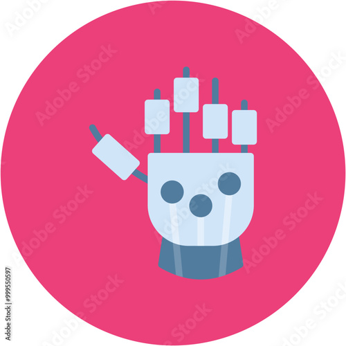 Robot Hand icon vector image. Can be used for Robotics.