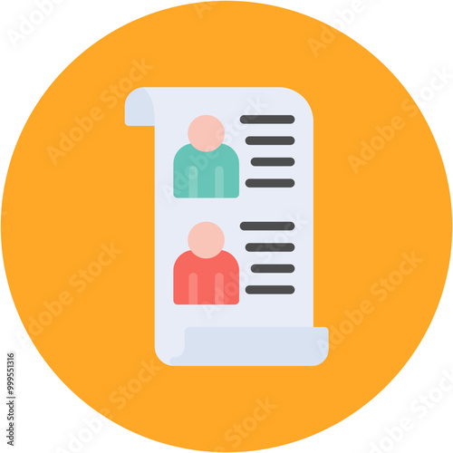 Guest List icon vector image. Can be used for Award Events.