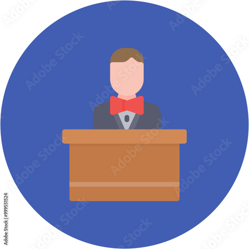 Host Male icon vector image. Can be used for Award Events.