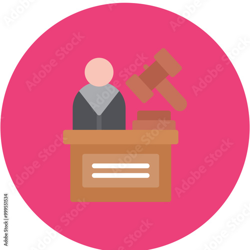 Judge Male icon vector image. Can be used for Award Events.