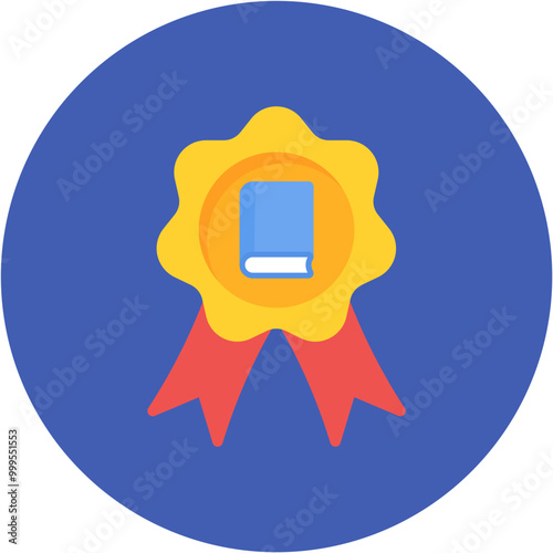 Literary Award icon vector image. Can be used for Award Events.