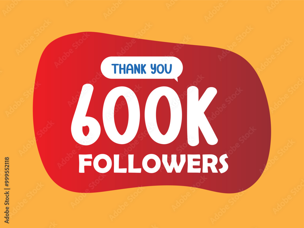 Thank you design Greeting card template for social networks followers, subscribers, like. 600000 followers. 600k followers celebration Thank you design Greeting card template for social networks followers, subscribers, like. 600000 followers. 600k followers celebration