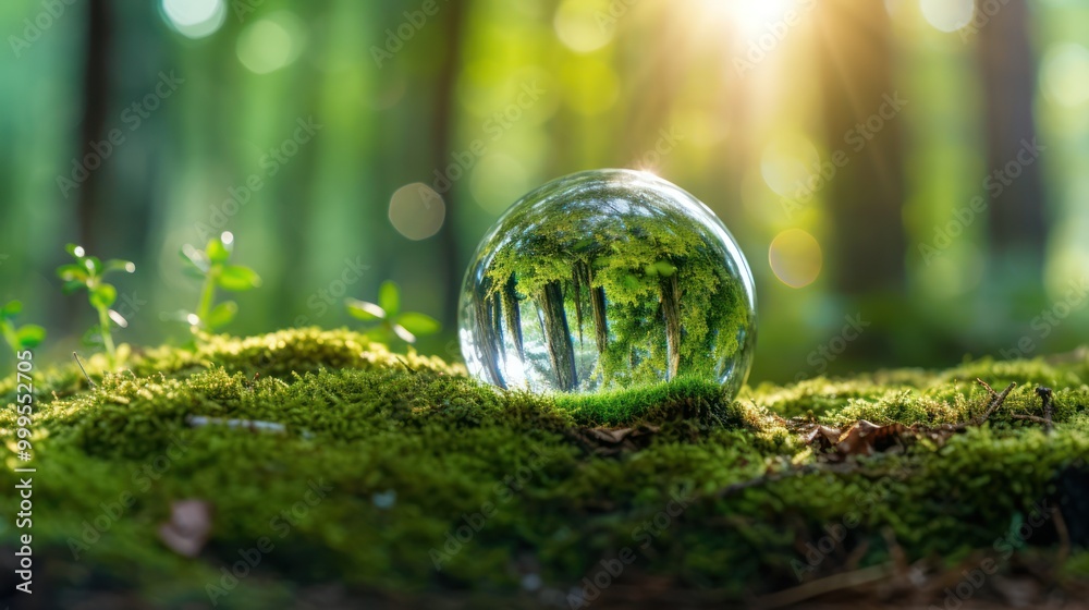 Crystal Ball Reflecting the Beauty of Nature Crystal Ball Reflecting the Beauty of Nature