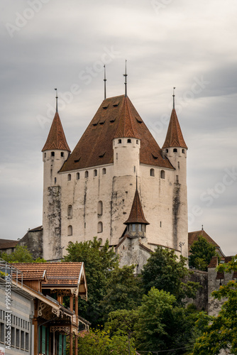 Schloss Thun Castle is a medieval castle in Thun city in Bern canton of Switzerland photo