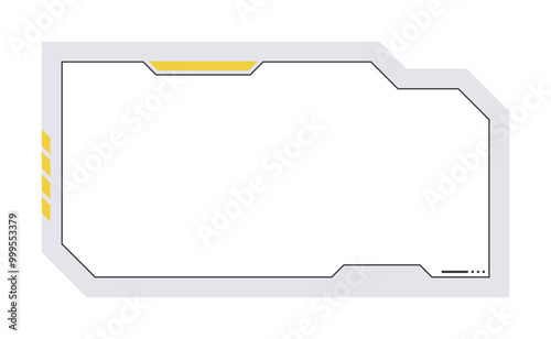 Futuristic element vector illustration. Colorful lower third video overlay.