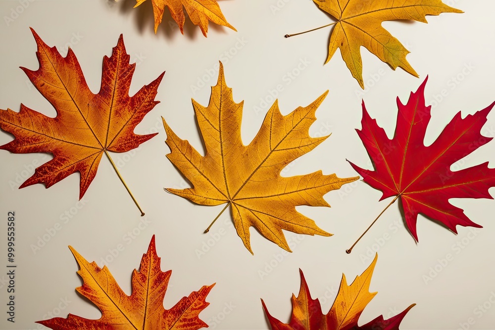 Golden Oak Leaf Isolated on a Light Background in Vibrant Autumn Colors Golden Oak Leaf Isolated on a Light Background in Vibrant Autumn Colors