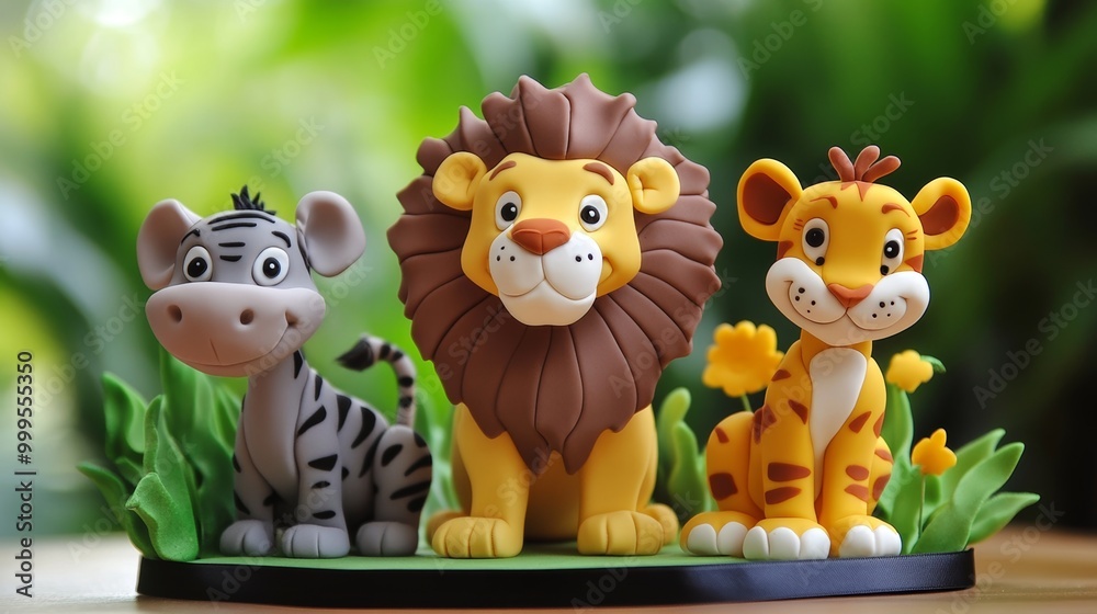 Jungle Safari cake topper characters Jungle Safari cake topper characters