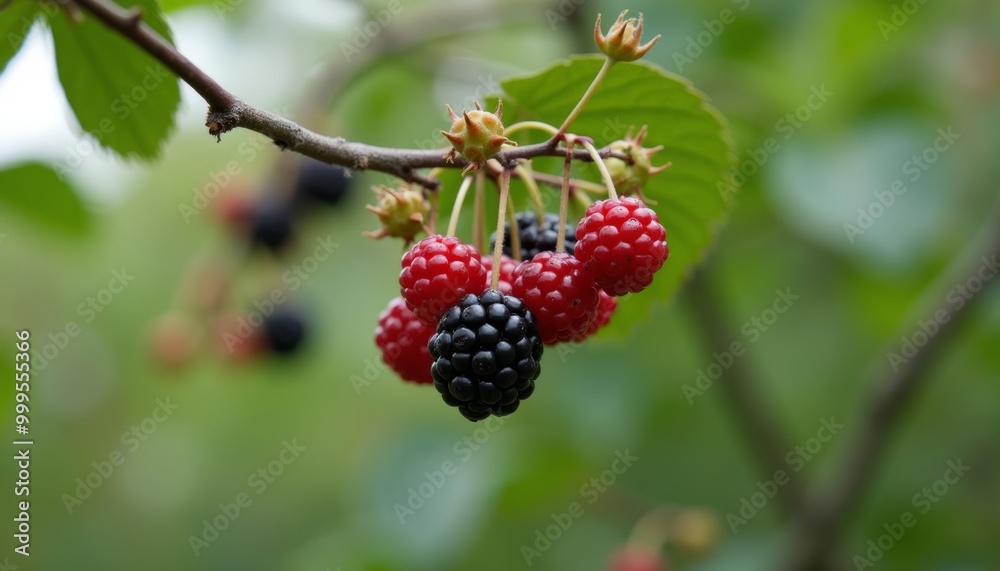 Natures bounty Fresh berries on a tree branch Natures bounty Fresh berries on a tree branch