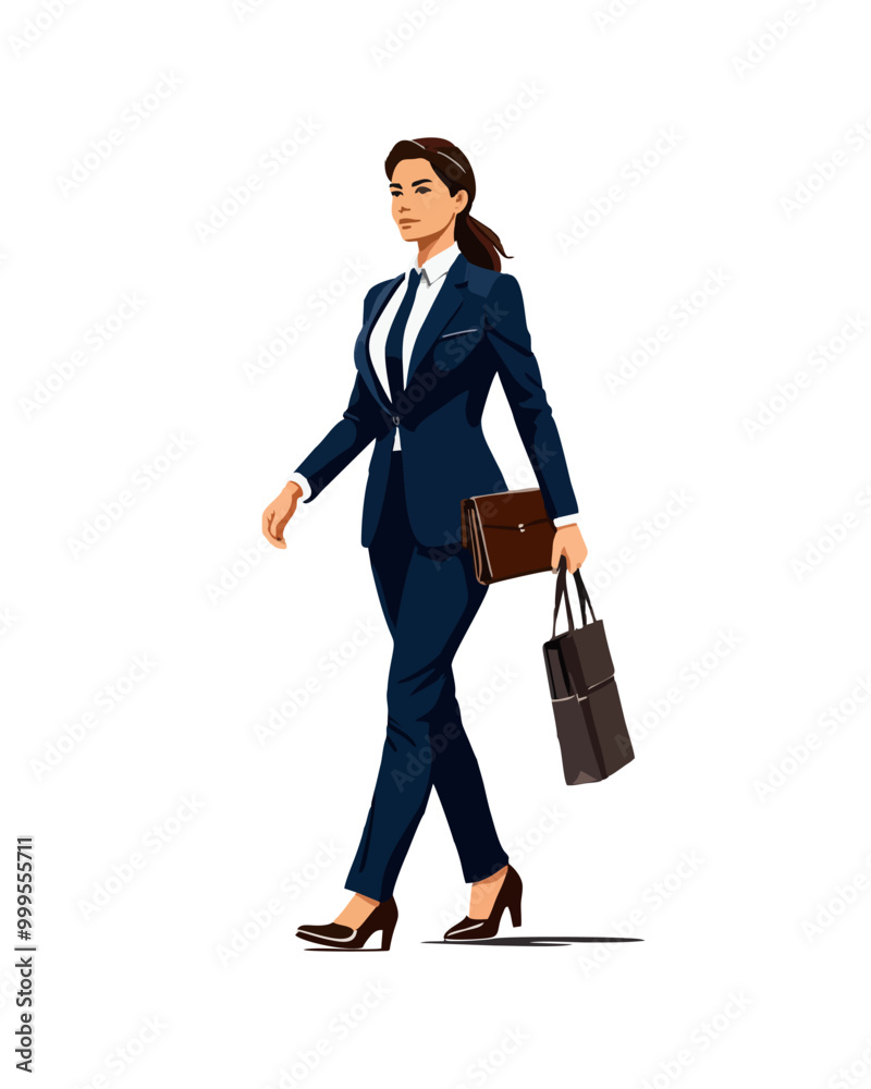 Detailed flat vector people and illustration, woman with executive outfit Detailed flat vector people and illustration, woman with executive outfit
