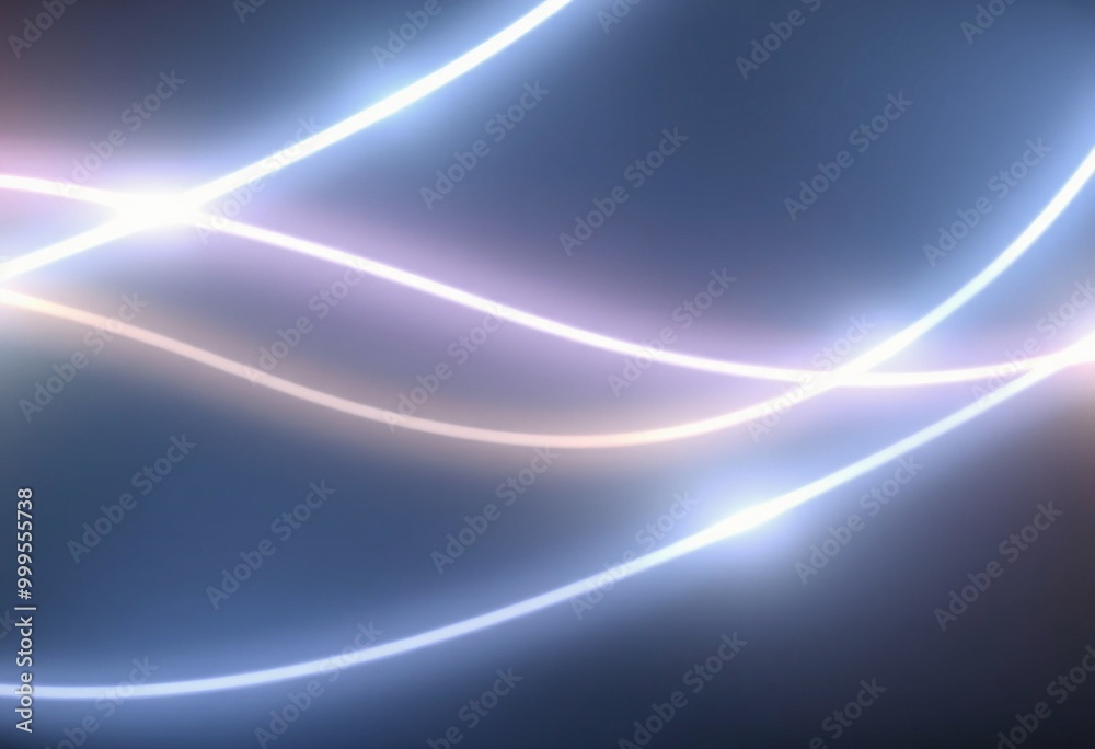 Abstract background with white neon light streaks on a blue background. Abstract background with white neon light streaks on a blue background.