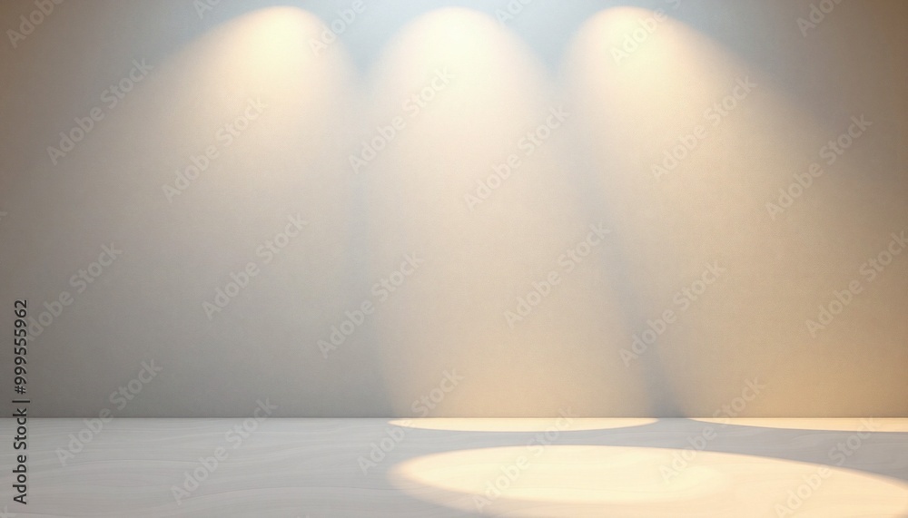 Empty space with three spotlights in a room. Empty space with three spotlights in a room.